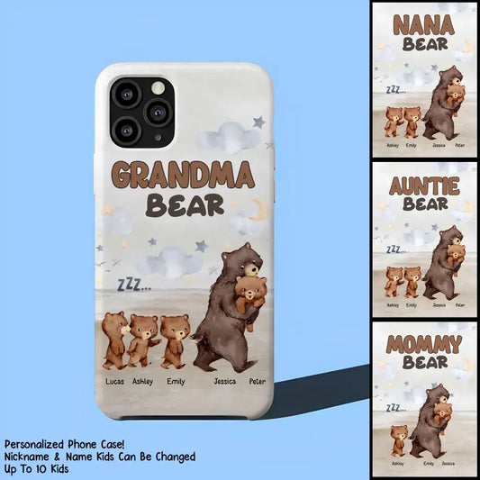 Personalized Cute Bear Phone Case Printed.MOJ SWG