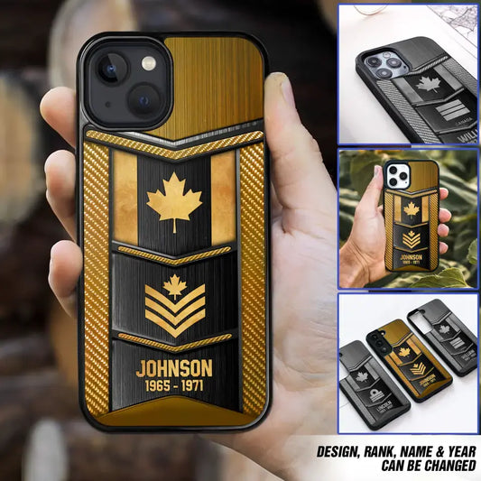 Personalized Luxury Canadian Veteran/Soldier Phone Case Printed.TJU SWG