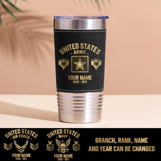 Personal Golden US Veteran/Soldier Tumbler Printed.WTU SWG