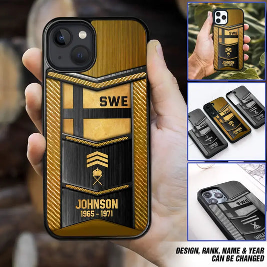 Personalized Luxury Swedish Veteran/Soldier Phone Case Printed.FRJ