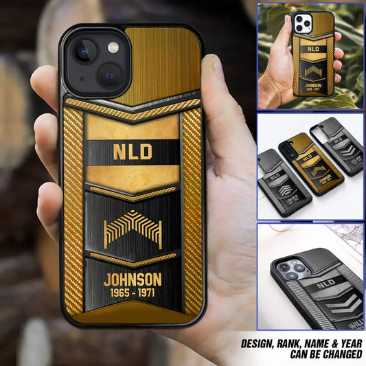 Personalized Luxury Netherlands Veteran/Soldier Phone Case Printed.FRJ