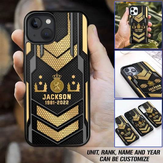 Personalized Royal Netherlands Veteran/Soldier Phone Case Printed.JTH QVD