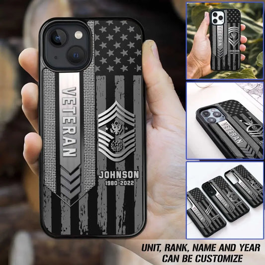 Personalized US Veteran/Soldier Phone Case Printed.HKB QVD