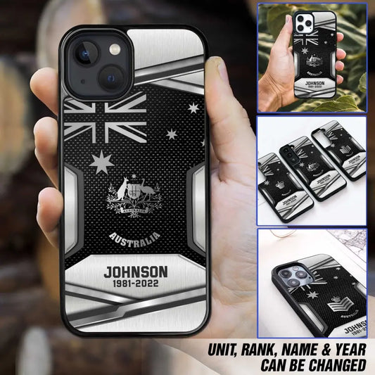 Personalized Australian Veteran/Soldier Phone Case Printed .HNB QVD