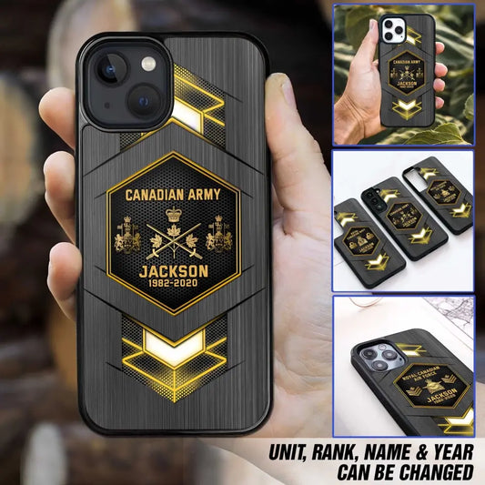 Personalized Canadian Veteran/Soldier Phone Case Printed TFS QVD