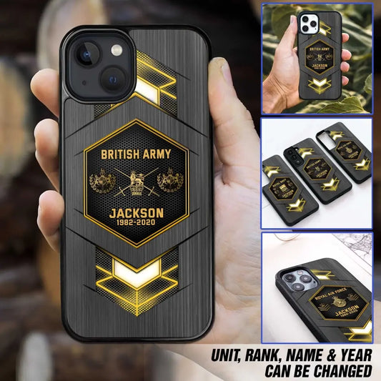 Personalized British Veteran/Soldier Phone Case Printed.TFS QVD