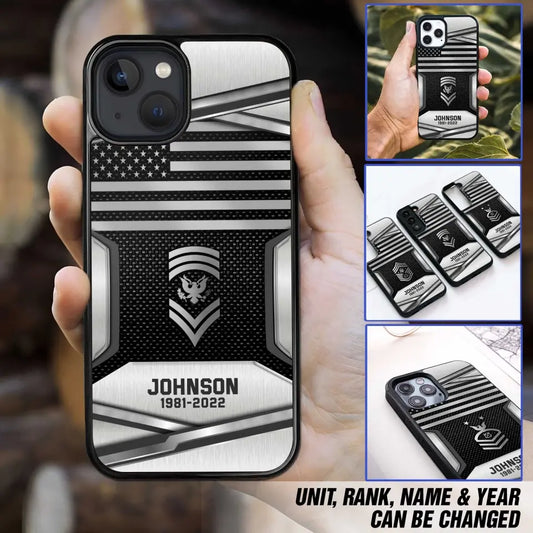 Personalized US Veteran/Soldier Phone Case Printed .HNB QVD