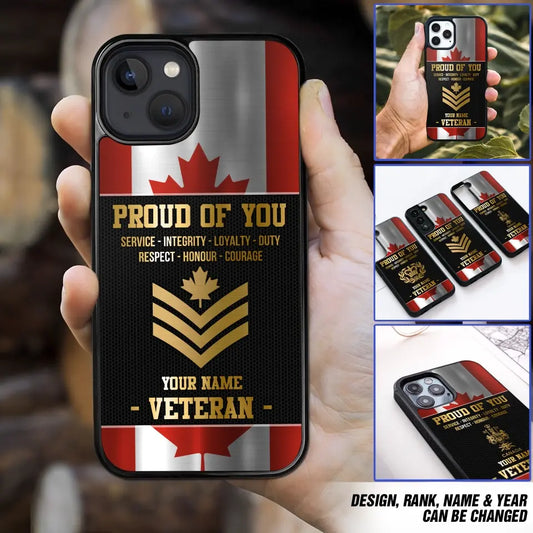 Personalized Canadian Veteran/Soldier Phone Case Printed MOS.BSH HTH