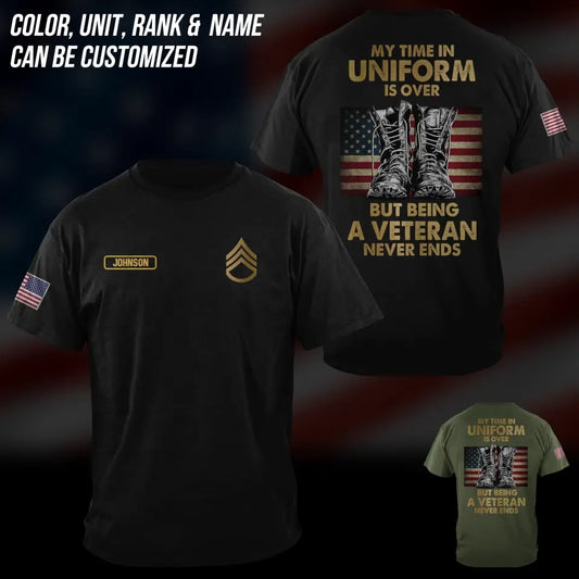 Personalized US Veteran/Soldier Tshirt Printed QVD.SE11