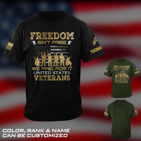 Personalized US Veteran/Soldier Tshirt Printed HTH.SE20