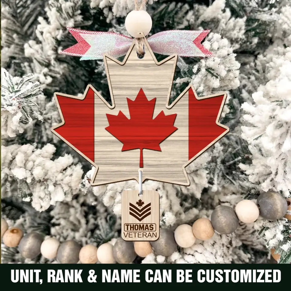 Personalized Canadian Veteran/Soldier Ornament QVD.SE24