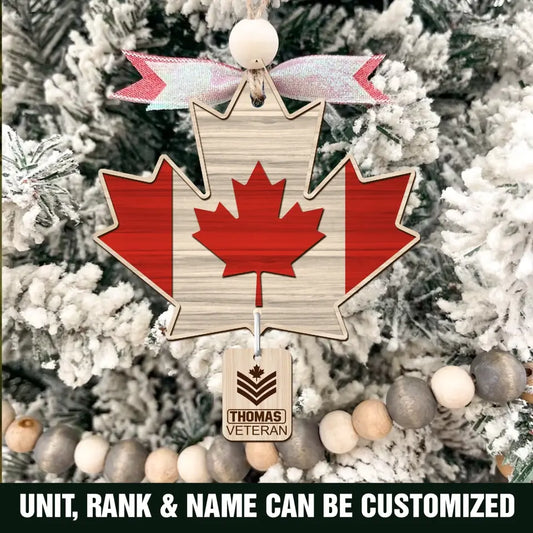 Personalized Canadian Veteran/Soldier Ornament QVD.SE24