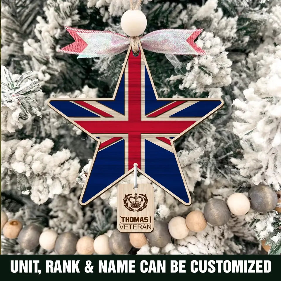 Personalized British Veteran/Soldier Ornament QVD.SE24