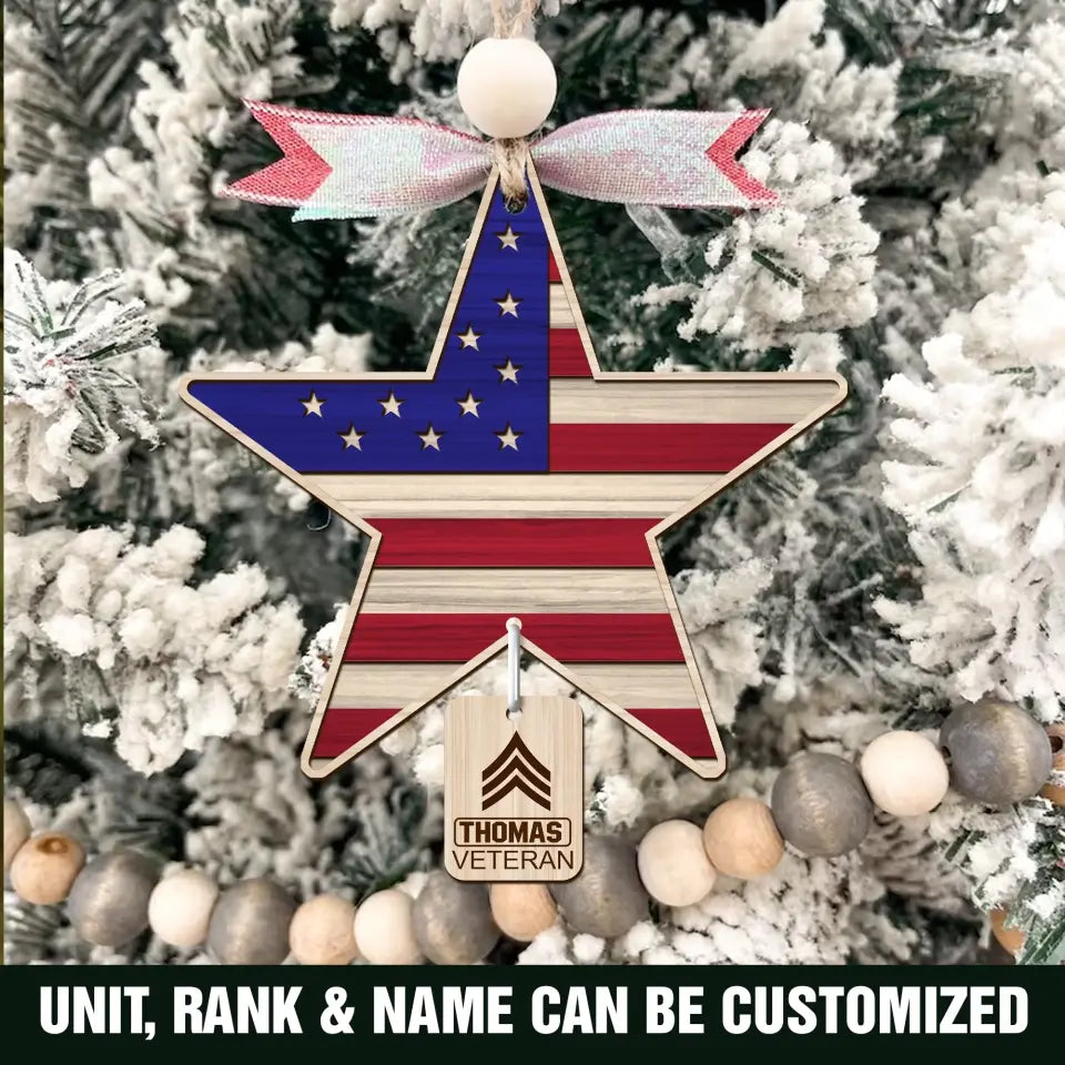 Personalized US Veteran/Soldier Ornament QVD.SE24