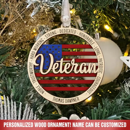 Personalized US Veteran/Soldier Ornament HTH.SE24