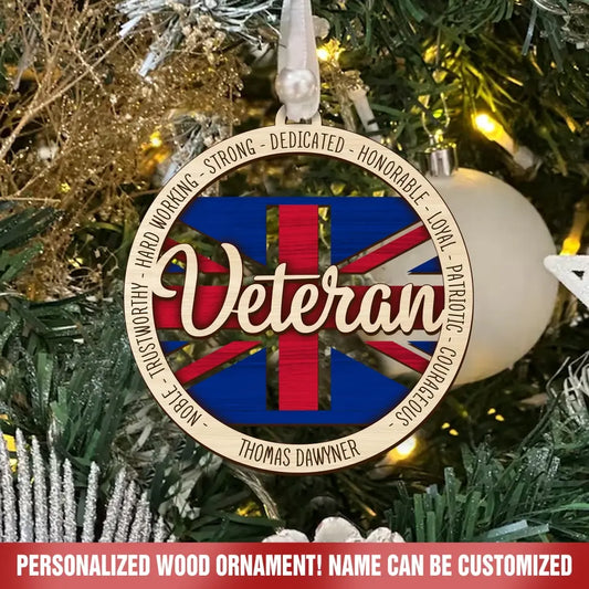 Personalized British Veteran/Soldier Ornament HTH.SE24