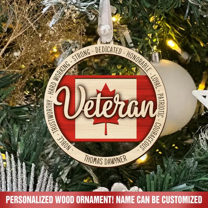 Personalized Canadian Veteran/Soldier Ornament HTH.SE24