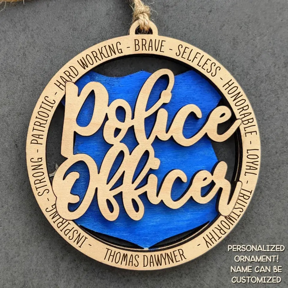 Personalized US Police Ornament HTH.SE24