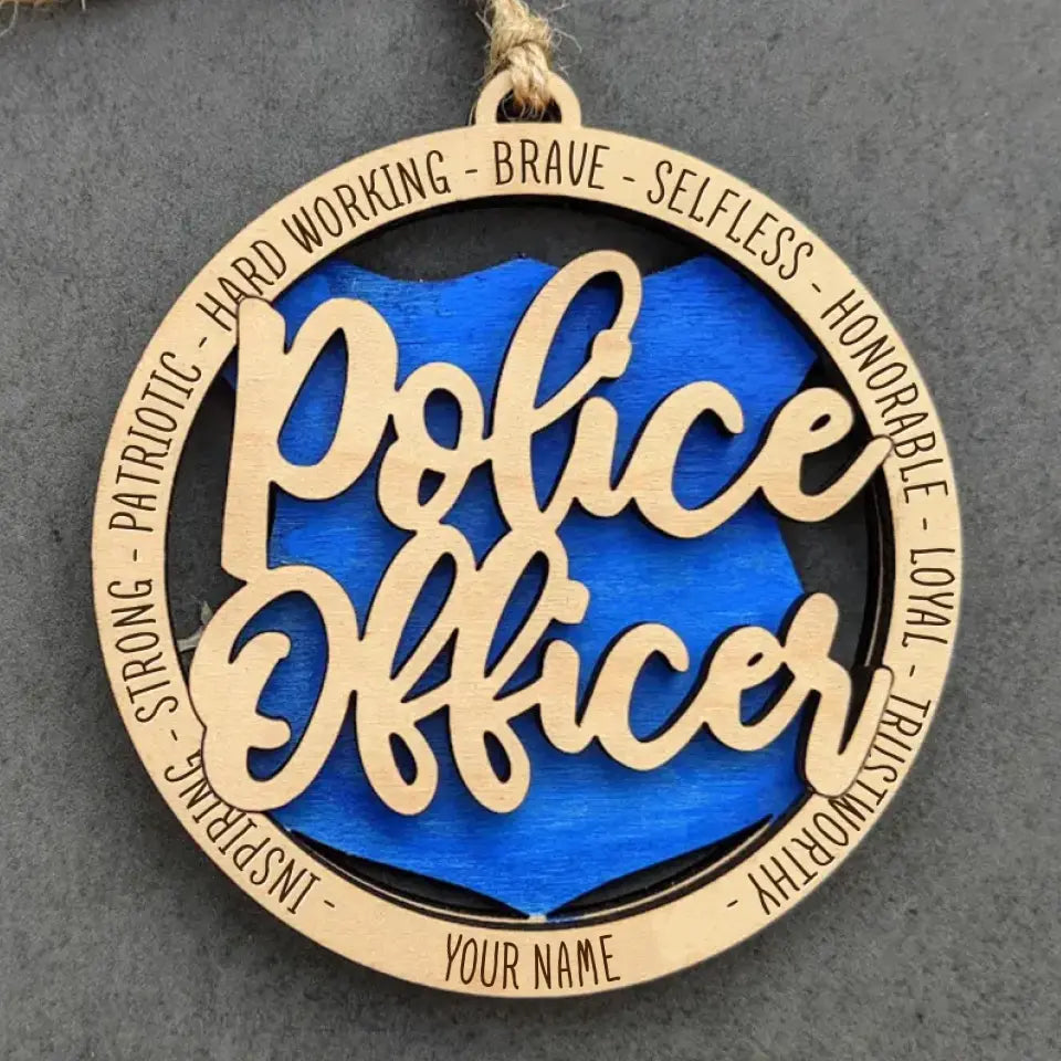 Personalized US Police Ornament HTH.SE24