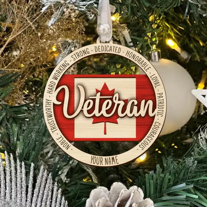 Personalized Canadian Veteran/Soldier Ornament HTH.SE24