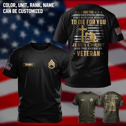 Personalized US Veteran/Soldier Tshirt Printed QVD.SE28