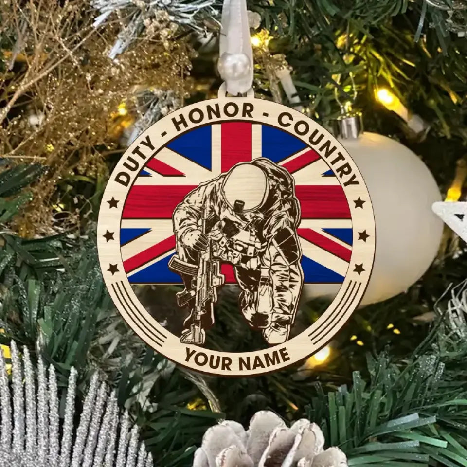 Personalized British Veteran/Soldier Ornament QVD.23OC04