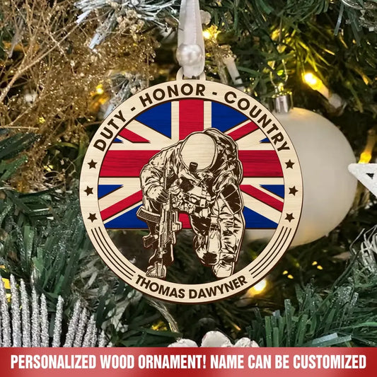 Personalized British Veteran/Soldier Ornament QVD.23OC04