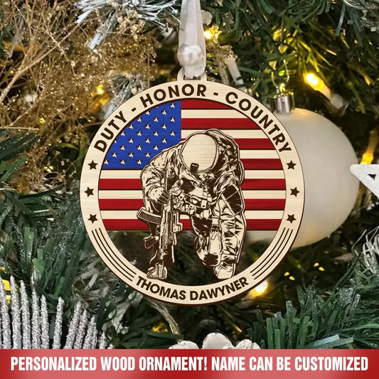 Personalized US Veteran/Soldier Ornament QVD.23OC04