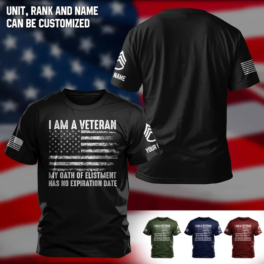 Personalized US Veteran/Soldier Tshirt Printed QVD.23OC07