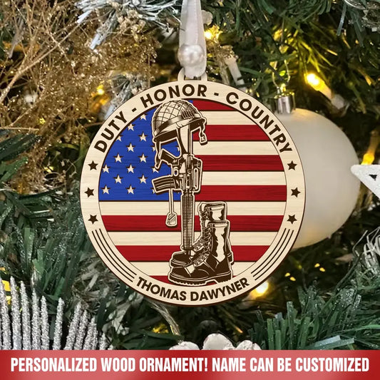 Personalized US Veteran/Soldier Ornament QVD.23OC25