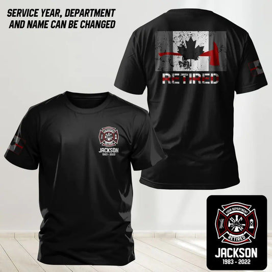 Personalized Canadian Firefighter Tshirt Printed QVD.23OC26