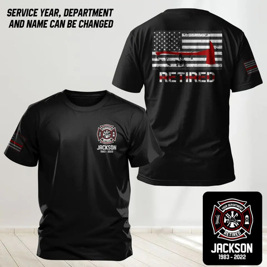 Personalized US Firefighter Tshirt Printed QVD.23OC26