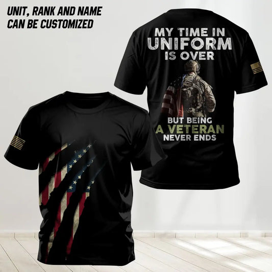 Personalized US Veteran/Soldier Tshirt Printed QVD.23NO03