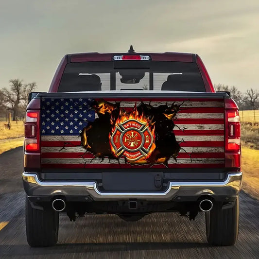 Firefighter Truck Tailgate Decal Printed HTE.23NO07