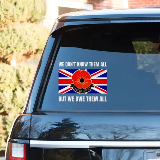 Personalized Car Window Decal British Veteran/Soldier Printed QVD.23NO09