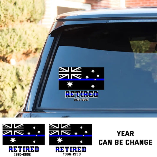 Personalized Car Window Decal Australian Thin Blue Line Printed HTE.23NOV16