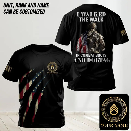 Personalized US Veteran/Soldier Tshirt Printed QVD.23NO17