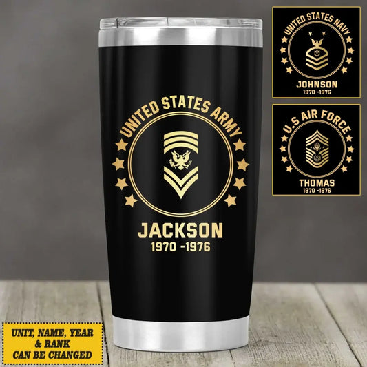 Personal US Veteran/Soldier Tumbler Printed QVD.23SE23