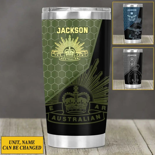 Personal Australian Veteran/Soldier Tumbler Printed HTH.JA04