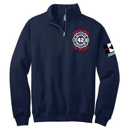 Personalized Canadian Firefighter Flag Custom Name Stand Collar Zipper Sweatshirt 3D Printed TAQ985