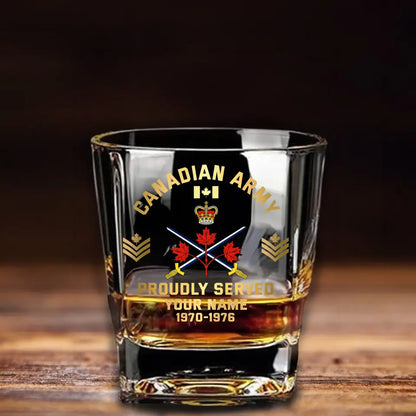 Personalized Canadian Veteran/Soldier Printed Whiskey Glass QVD.24AP15