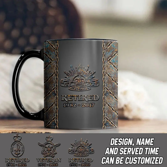 Personalized Retired Australian Army Logo Custom Time Mug Printed TAQ1074