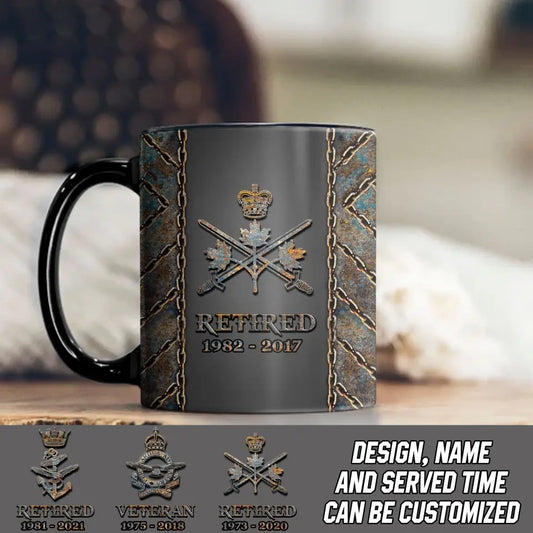 Personalized Retired Canadian Army Logo Custom Time Mug Printed TAQ1074