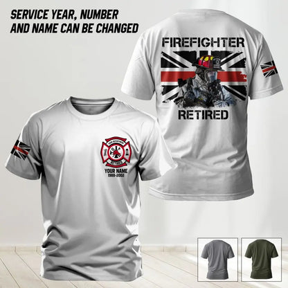 Personalized British Firefighter Tshirt Printed QVD.24AP17