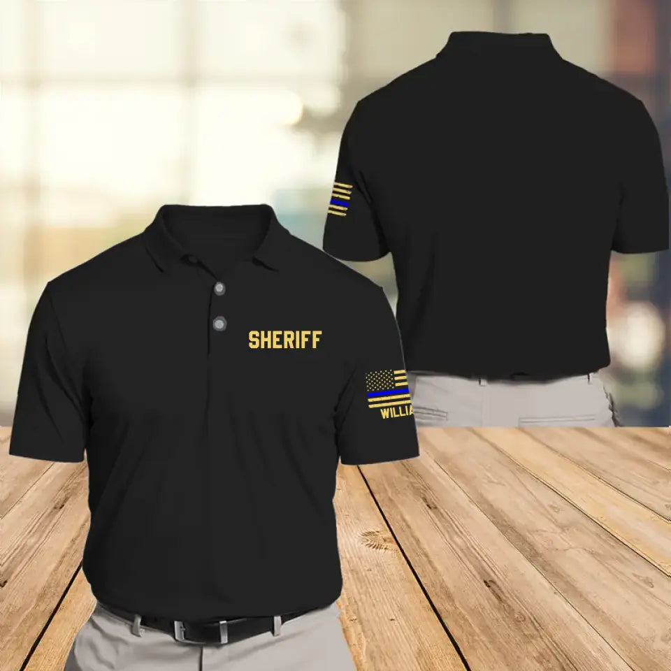 Personalized US Police Custom Name Polo Shirt Printed TAQ1312