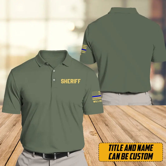 Personalized US Police Custom Name Polo Shirt Printed TAQ1312