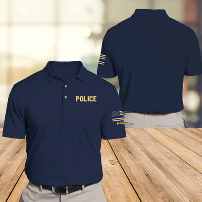 Personalized US Police Custom Name Polo Shirt Printed TAQ1312