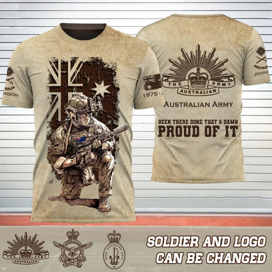 Personalized Australian Army Veteran Been There Done That & Damn Proud Of It 3D T-shirt Printed TAQ1508