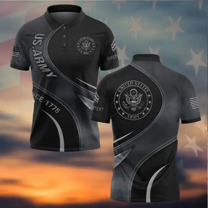 Personalized US Veteran/Soldier Polo Shirt Printed SS42108