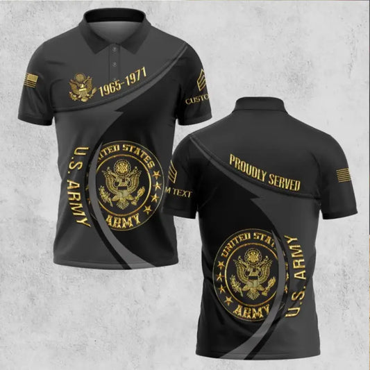 Personalized US Veteran/Soldier Polo Shirt Printed SS52108